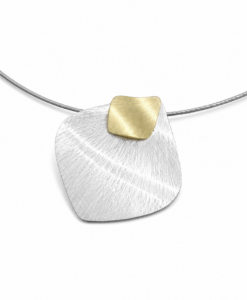 Colgante en Plata y Oro. Colección Flor de Loto