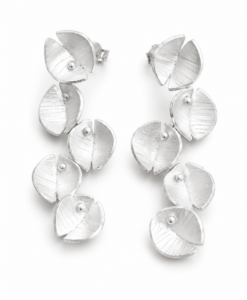 Earrings in Silver. Poppies Collection