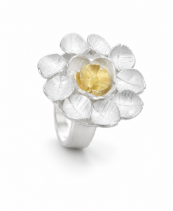Anillo en Plata y Oro. Colección Amapolas