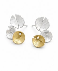 Pendientes en Plata y Oro. Colección Amapolas