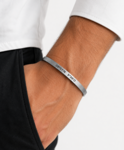 Brazalete Coordenadas en Plata.