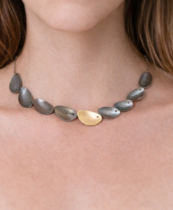 Collar en Plata y Oro. Colección Musclus