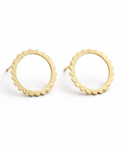 Gold Earrings. Sunflower Collection