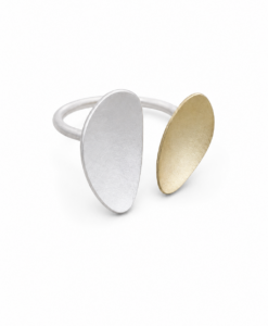 Anillo en Plata y Oro Matizado. Colección Musclus