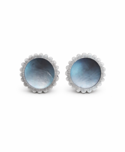 Earrings in Oxidized Silver. Sunflower Collection