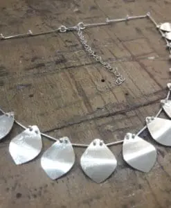 Silver Necklace. Lotus Flowers Collection