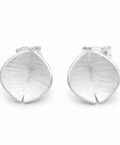Pendientes en Plata Matizada. Colección Amapolas