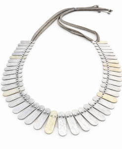 Collar en Plata y Oro. Colección Duna