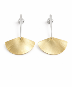 Pendientes en Plata y Oro. Colección Abanicos