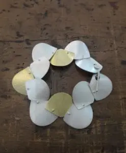 Silver and Gold Bracelet. Spanish Fans Collection