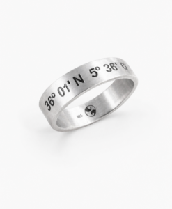 Coordinates Ring in Matte Silver.