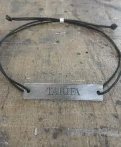 Silver bracelet.